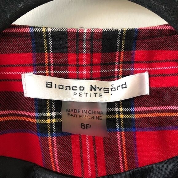 Bianca Nygard Plaid Cropped/Faux Leather Jacket - Picture 5 of 6